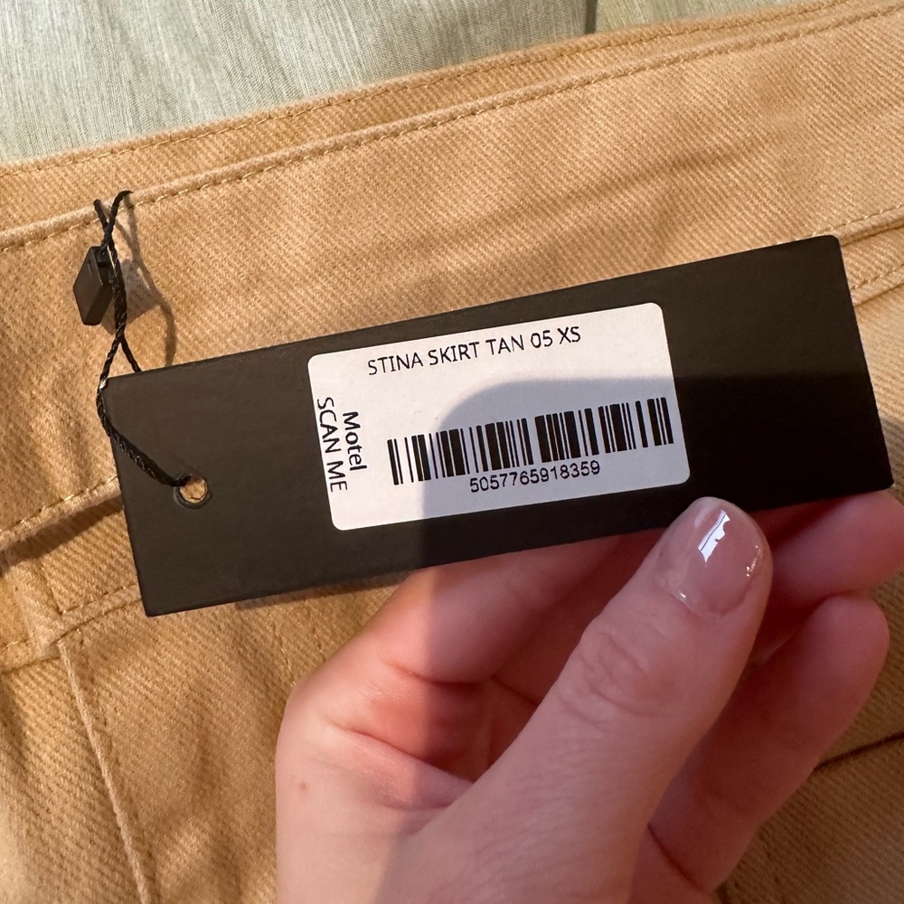 Motel Rocks Tan Mini Skirt - Picture 2 of 4